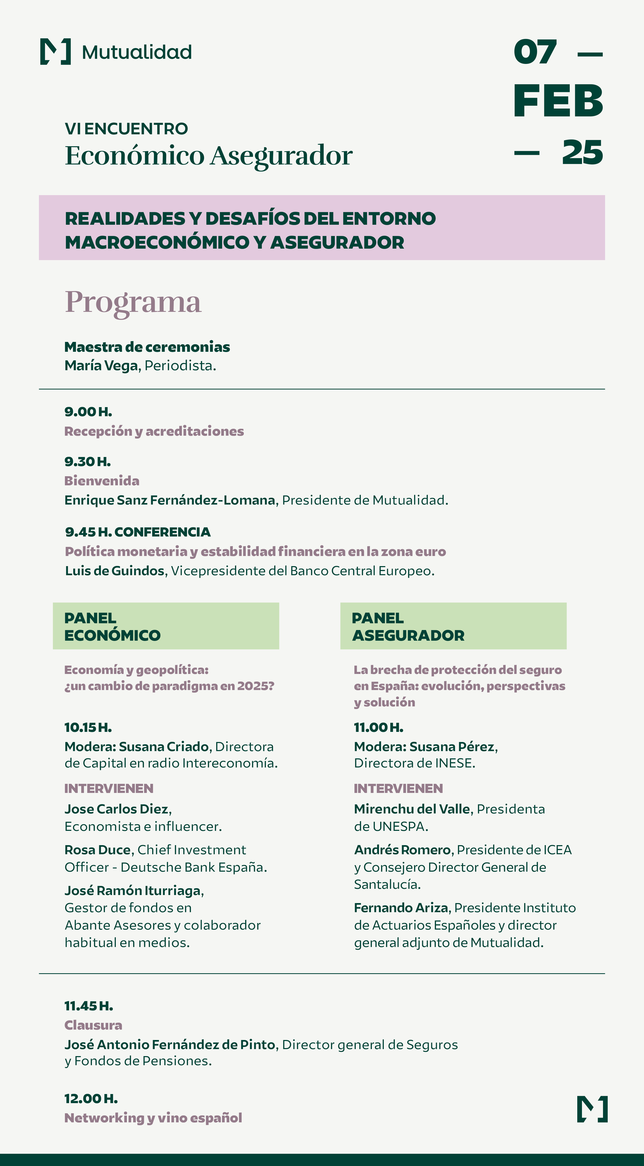 VI Encuentro Económico Asegurador - programa eea